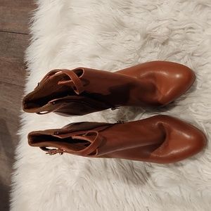 Antonio Melani Mahoganyerva Brown Kingstan Booties Leather Suede